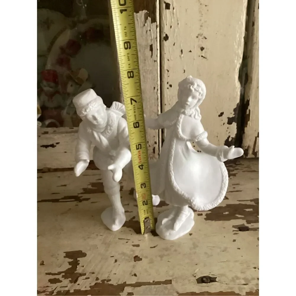 Department 56 Porcelain Winter Waltz Skaters Silhouette Holidays Retired